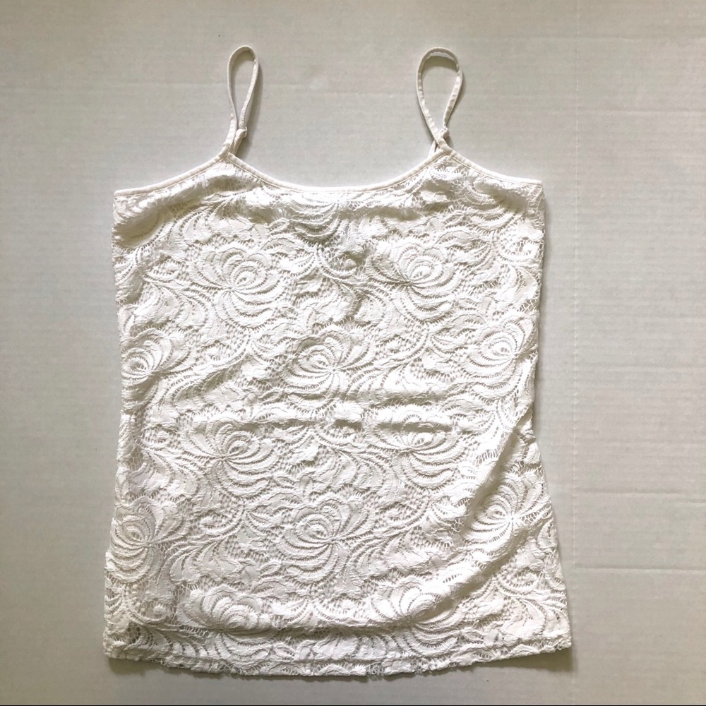 Monroe & Main Lace Cami White Medium